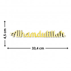 Dimensions Alhamdulillah musulman or et noir