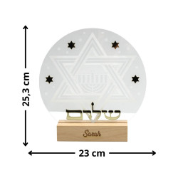 Veilleuse à pile personnalisable décoration juif
