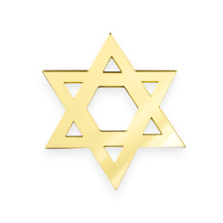 Dessous de verre étoile juive plexi or