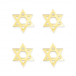 Art de la table juif étoile de David miroir or