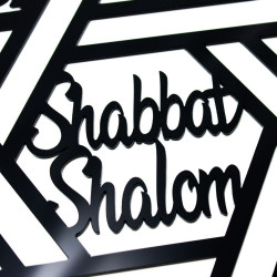 Détails Shabbat Shalom noir