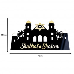 Dimensions Shabbat shalom noir et or