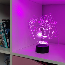 lampe veilleuse led manga couleur lumière rose