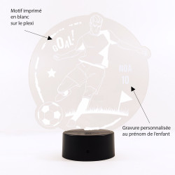 veilleuse led foot prénom personnalisé