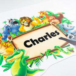Décoration murale animaux de la jungle personnalisable