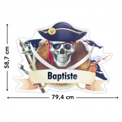 Dimensions tête de lit personnalisée pirate pour enfant