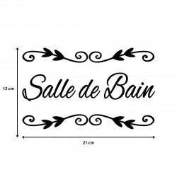 Dimensions sticker salle de bain noir