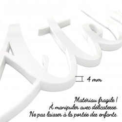 lettrage blanc porte maison