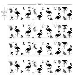 CONTREMARCHE A L'UNITE FLAMINGO NOIR (CONT_UNIT_NOIR_0001)