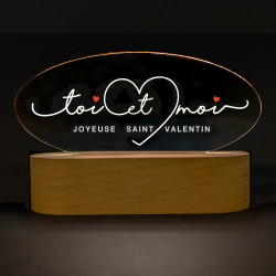 veilleuse led saint valentin toi et moi