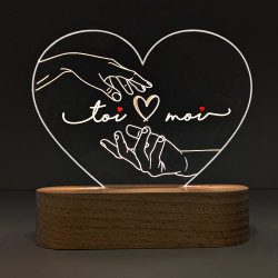Veilleuse Led Coeur Saint Valentin