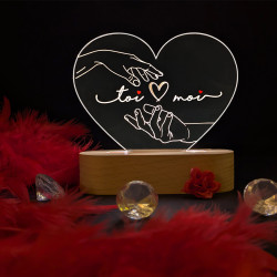 Lampe led veilleuse Coeur Saint Valentin