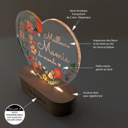 Veilleuse Led Fête des Mamies cadeau personnalisable