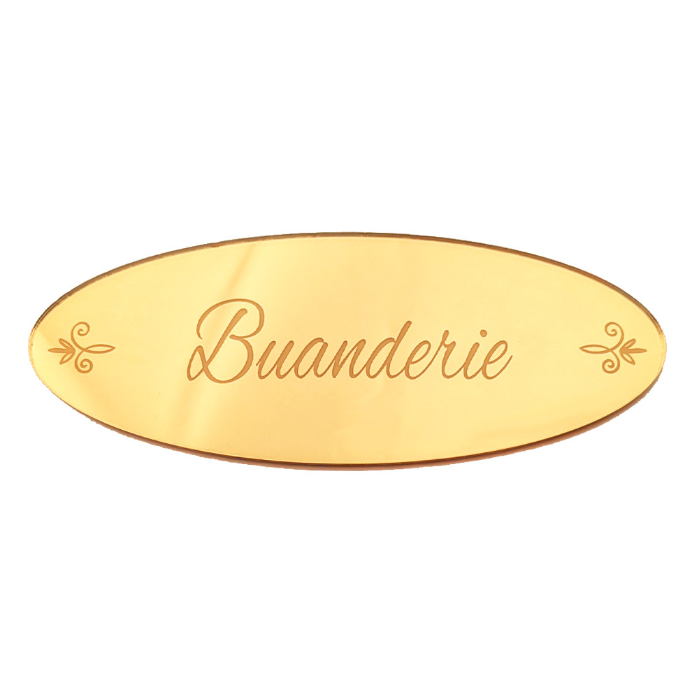 plaque buanderie en miroir or plaque buanderie en miroir or