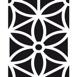 LOT DE 2 BANDES DE DECORATION POUR COTE DE PORTE BLACK FLOWER (COTE_PORTE002)