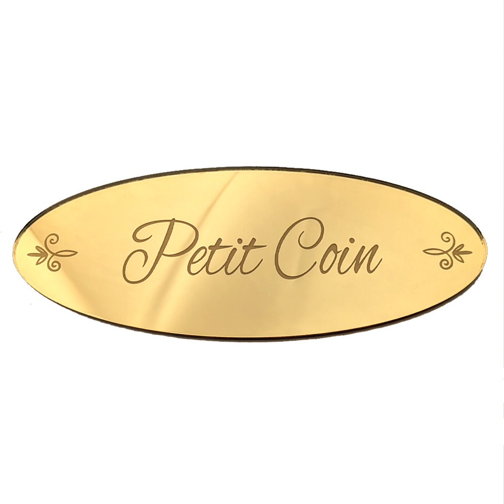 plaque petit coin en miroir or plaque petit coin en miroir or