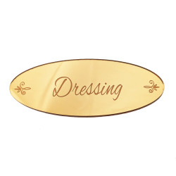 plaque dressing en miroir or
