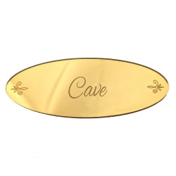 plaque cave en miroir or