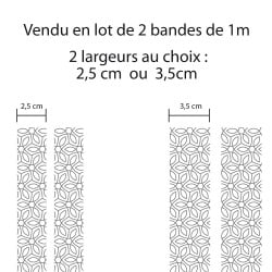 LOT DE 2 BANDES DE DECORATION POUR COTE DE PORTE ARABESK (COTE_PORTE006)