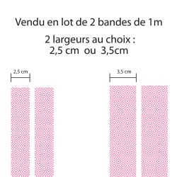 LOT DE 2 BANDES DE DECORATION POUR COTE DE PORTE LOSANGES (COTE_PORTE010)