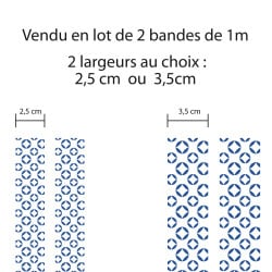 LOT DE 2 BANDES DE DECORATION POUR COTE DE PORTE BLUE (COTE_PORTE011)