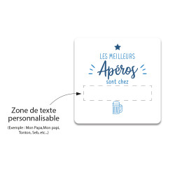 sous-verre prénom personnalisé