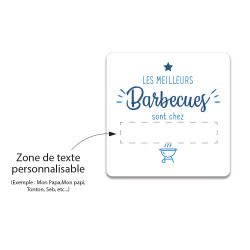 sous-verre personnalisé les meilleurs barbecues sont chez mon papa, mon papi