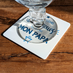 cadeau personnalisé fête des pères sous-verre