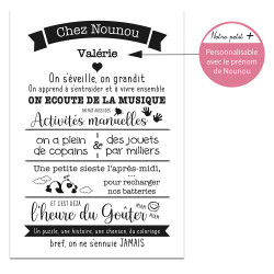 Poster Nounou prénom personnalisé