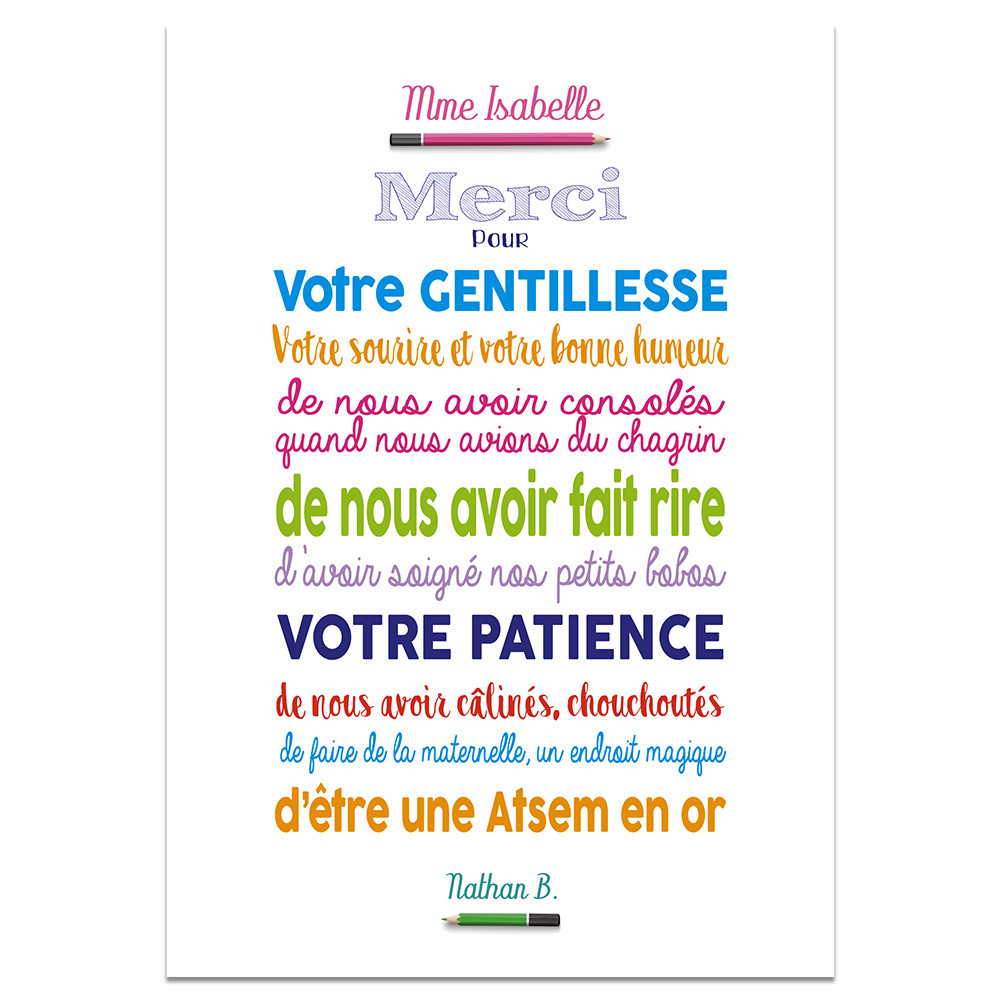 Poster Merci ATSEM Poster Merci ATSEM