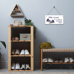 Pancarte Décorative Entrée maison Ici on enlève ses chaussures