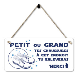 Pancarte Maitre Yoda à suspendre enlevez vos chaussures