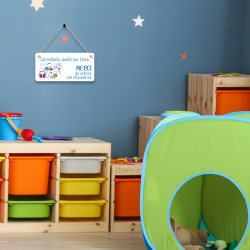 Pancarte Décorative Entrée crèche, école retirer vos chaussures