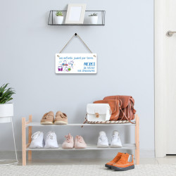 Pancarte Décorative Entrée maison enlever vos chaussures