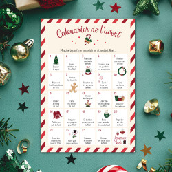 Calendrier compte à rebours avant noël