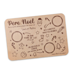 Plateau du père noël en bois