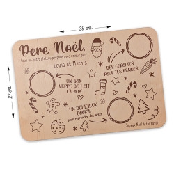 Planche goûter père noël 39x27cm