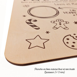 Plateau bois père Noël