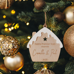 décoration bois personnalisée pour sapin de noël