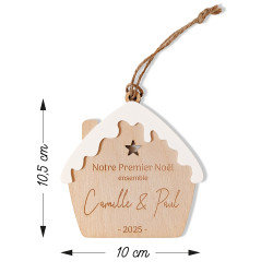 Chalet enneigé à suspendre décoration noël