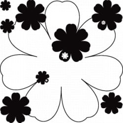 STICKERS FLEURS FLORAL (B0101)