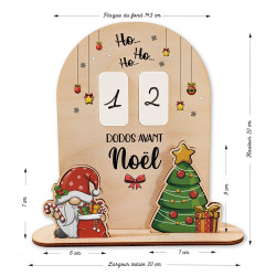compte à rebours en bois nombre de dodos jusqu'à noël