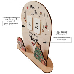 calendrier nombre de dodos en bois et acrylique