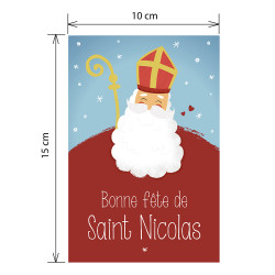 Carte de Saint Nicolas 10x15cm