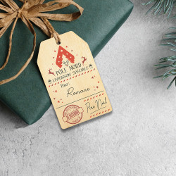 étiquette cadeau du père noël