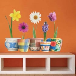 STICKER POTS FLEURIS (B0223)