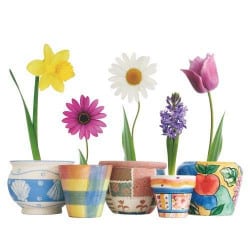 STICKER POTS FLEURIS (B0223)