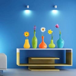 STICKER VASES FLEURIS (B0285)