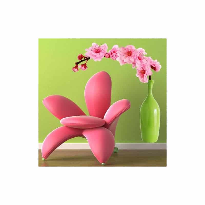 STICKERS VASE FLEURS (B0289)