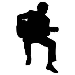 STICKER D'UN GUITARISTE (D0669)